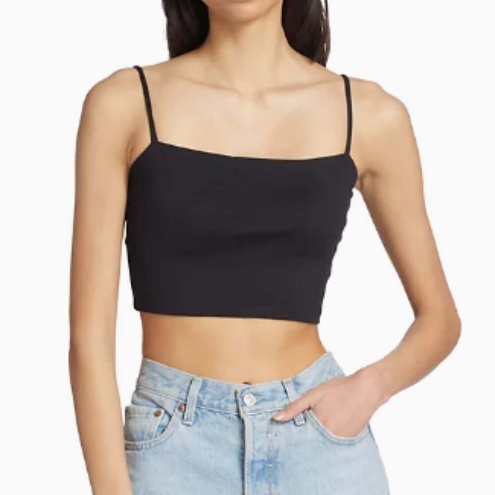 Thin Strap Stretch Crop Tank